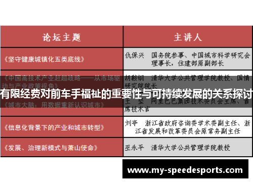 有限经费对前车手福祉的重要性与可持续发展的关系探讨