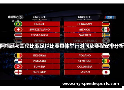 阿根廷与哥伦比亚足球比赛具体举行时间及赛程安排分析 阿根廷与哥伦比亚足球比赛具体举行时间及赛程安排分析